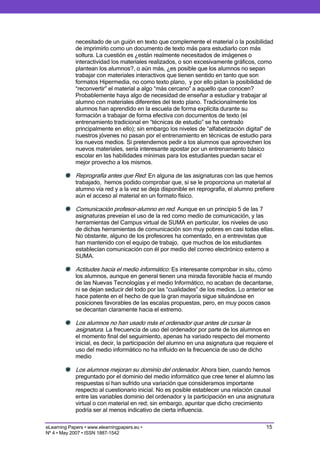 Implementing online resources in face-to-face university contexts. The students’ perspective