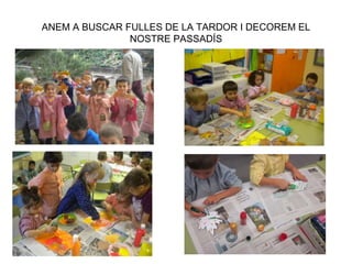 ANEM A BUSCAR FULLES DE LA TARDOR I DECOREM EL
NOSTRE PASSADÍS
 