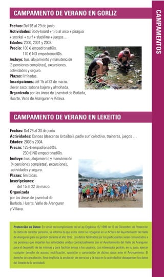 agenda primavera 2017