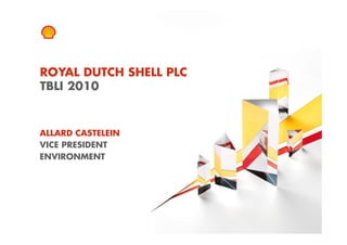 ROYAL DUTCH SHELL PLC
    TBLI 2010


ALLARD CASTELEIN
VICE PRESIDENT
ENVIRONMENT




1   Copyright of Royal Dutch Shell plc   13/10/2010
 