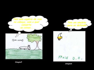 Tem uma espécie de raio
na cabeça, com o qual
conserta
as coisas...

Disegno5

Tem um amuleto
para se defender

Disegno6

 