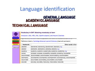 Language identification