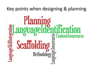 Key points when designing & planning