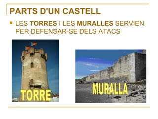 PARTS D'UN CASTELL


LES TORRES I LES MURALLES SERVIEN
PER DEFENSAR-SE DELS ATACS

 