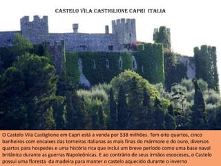 Nem todos os castelos são fortificados, e
durante o renascimento gótico na
arquitetura, muitos “castelos” foram
construído...