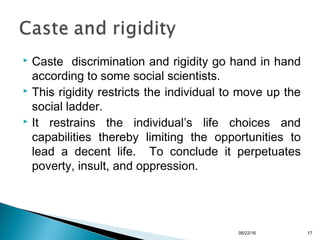 Move Past Rigidity Caste rigidity: The Contested Debate | PPT