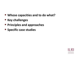 Strengthening capacities to link agriculture, nutrition and health: Challenges and approaches