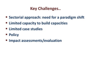 Strengthening capacities to link agriculture, nutrition and health: Challenges and approaches
