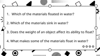 Exploring Density: Understanding Why Objects Float or Sink in Water | PPTX