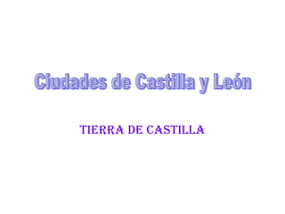 Tierra de Castilla Ciudades de Castilla y León 