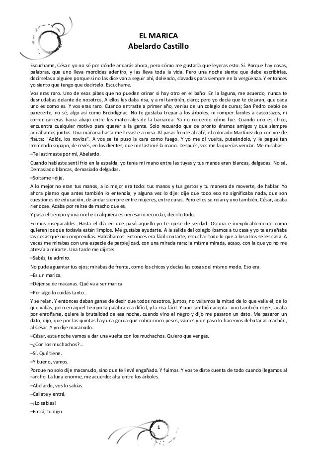 El marica, de Abelardo Castillo