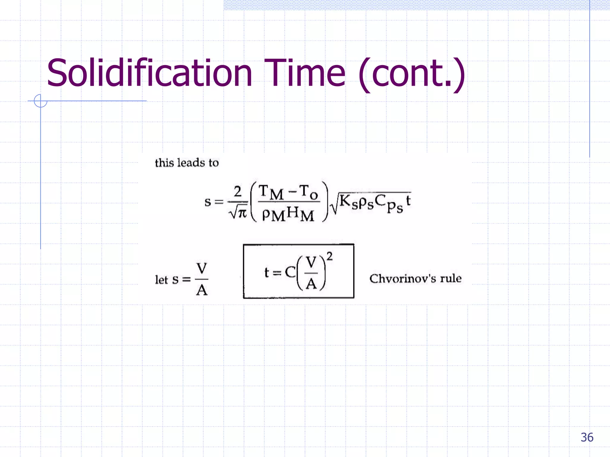 36
Solidification Time (cont.)
 