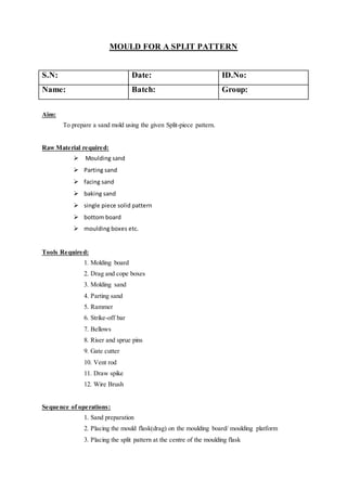 Casting lab manual | DOCX