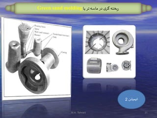 ‫انيميشن‬2
‫یا‬ ‫تر‬‫ماسه‬ ‫در‬ ‫ی‬‫گر‬ ‫یخته‬‫ر‬Green sand molding
31M.A. Tehrani
 