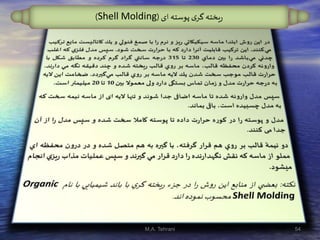 ‫ای‬ ‫پوسته‬ ‫ی‬‫گر‬ ‫یخته‬‫ر‬(Shell Molding)
54M.A. Tehrani
 