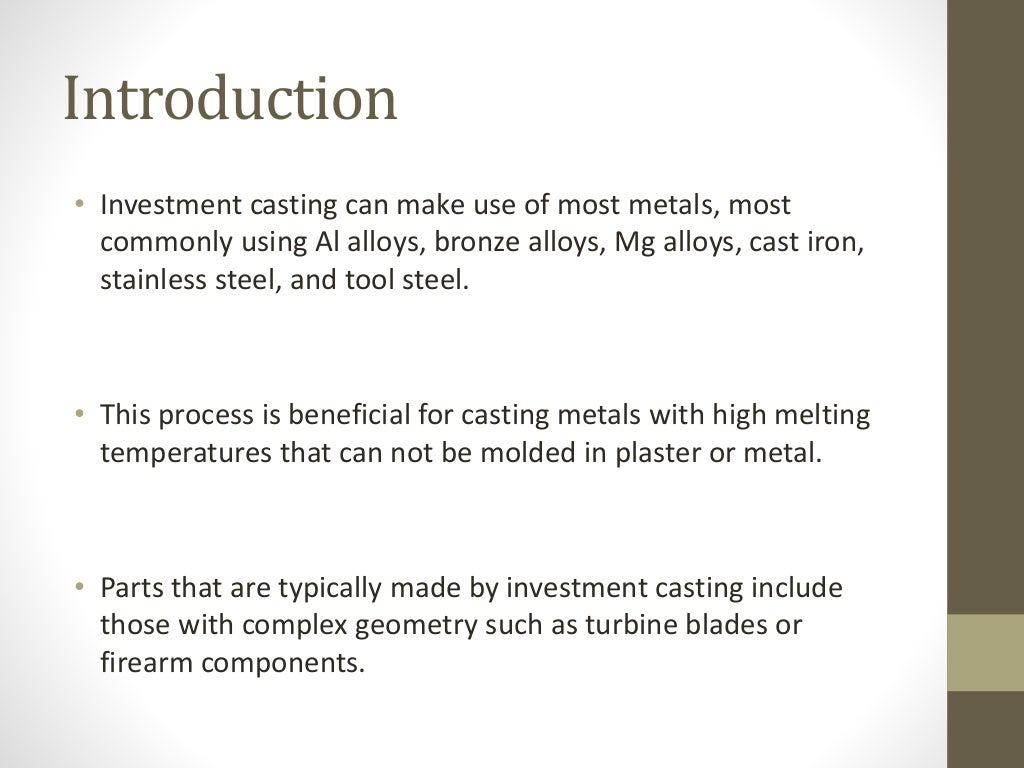 Investment Casting ppt