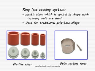 Cast Rings Methods Casting procedure | PPTX