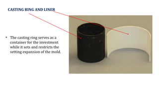 Cast Rings Methods Presentation on the casting procedures . | PPTX
