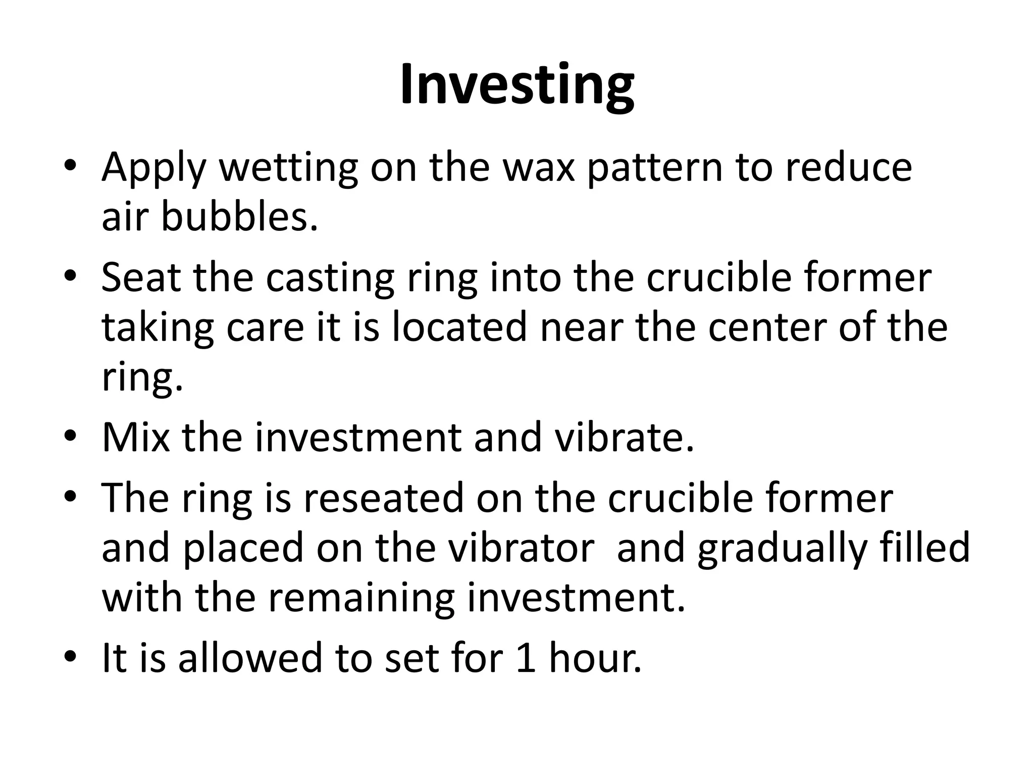Casting Procedure 013749 Pptx