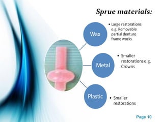 Page 10
Sprue materials:
 