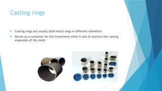 Cast Rings Methods Comprehensive Guide to Casting Procedures and Defects in Prosthodontics ...