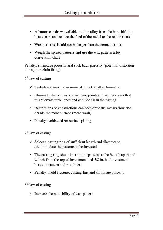 Casting procedures /certified fixed orthodontic courses by Indian de…