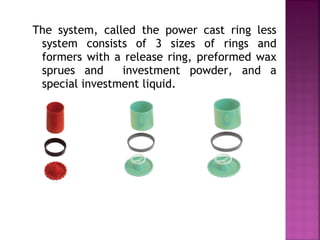 Cast Rings Methods Casting procedures | PPT