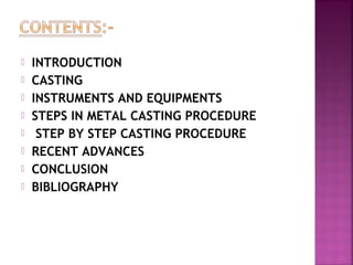 Casting procedures | PPT