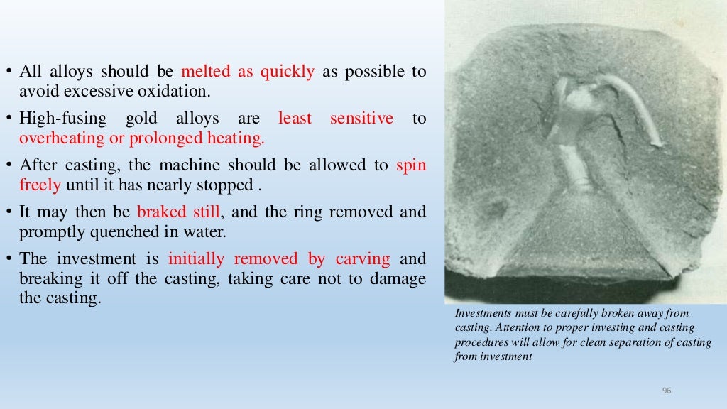 Casting Procedures & Casting Defects in Dentistry