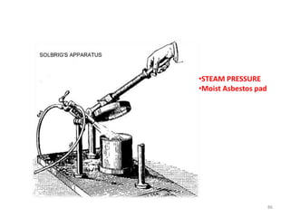 •STEAM PRESSURE
•Moist Asbestos pad
86
 