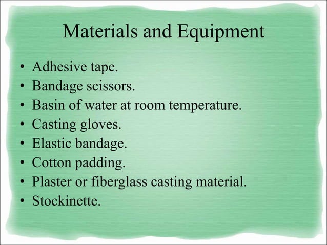 Casting and splinting | PPT | First Aid | Injuries