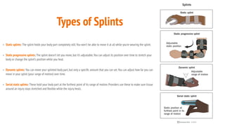 Dynamic Body Splint Casting and Splinting presentation for orthopedic residency | PDF