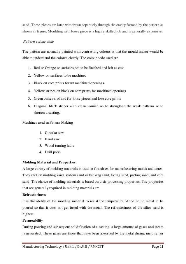 Casting unit 1 notes