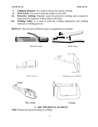 Casting,welding and metal forming lab manual | PDF