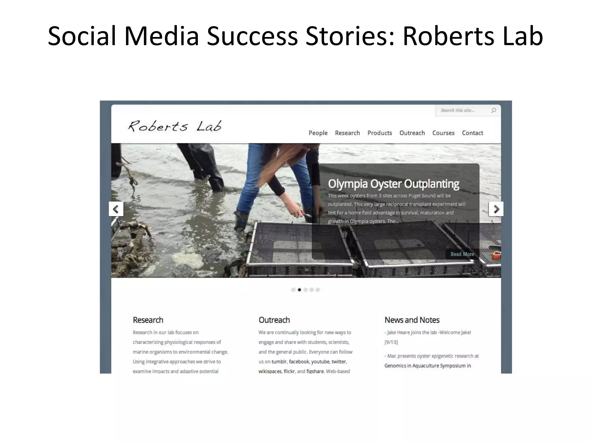 Social Media Success Stories: Roberts Lab
 