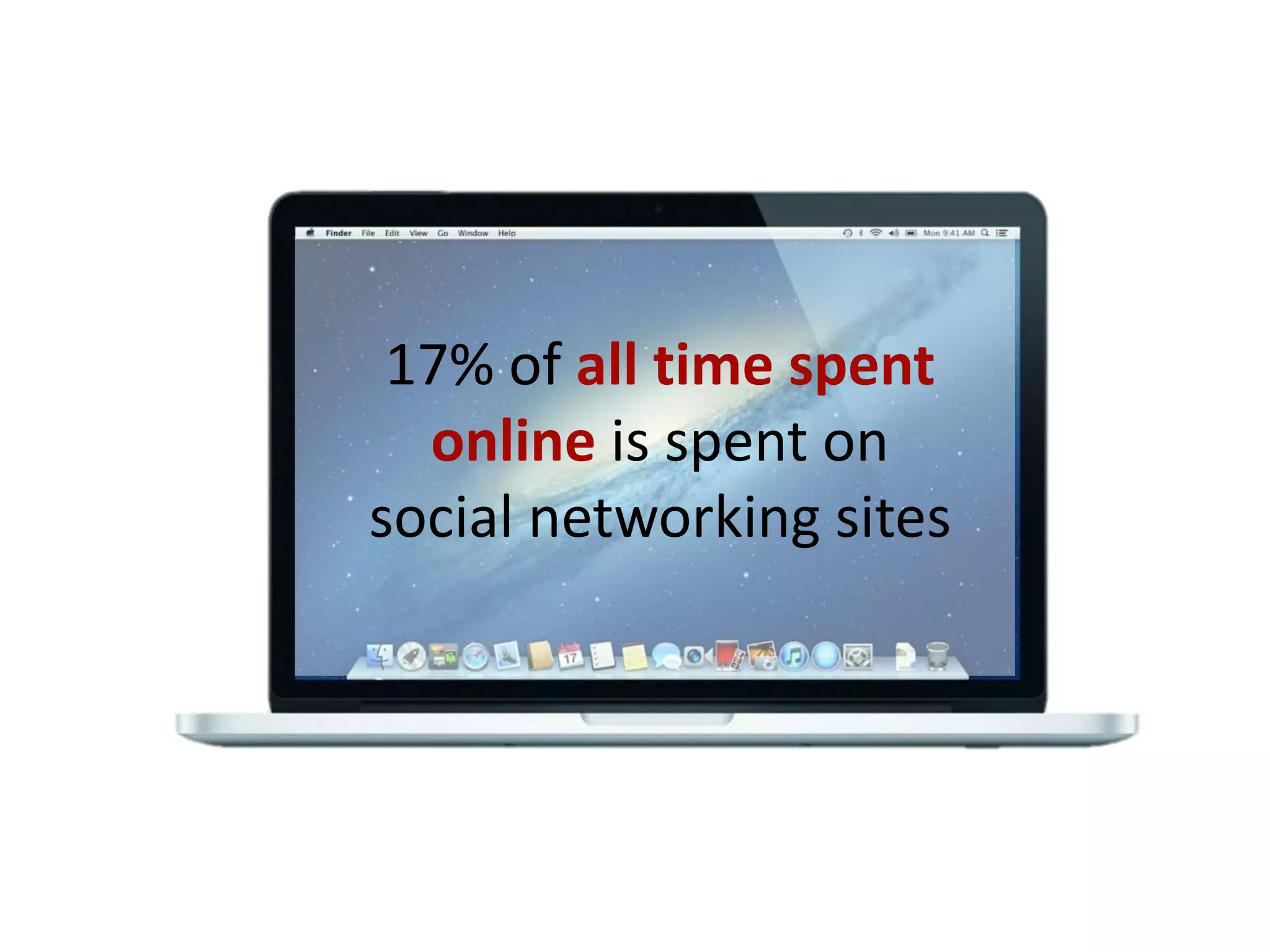 17% of all time spent
online is spent on
social networking sites
 