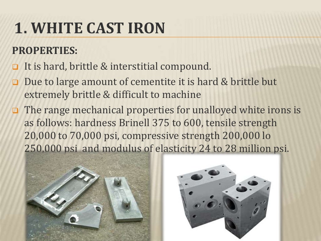 Cast iron its types , properties and its applications....