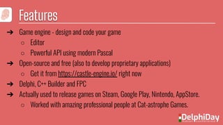 Delphi Developer Game Let's make games using Delphi! Presentation from Delphi Day 2025 at ...