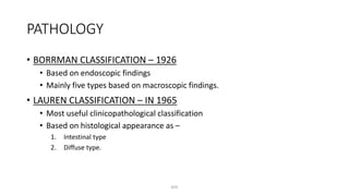 Boreman Classification Carcinoma stomach | PPTX