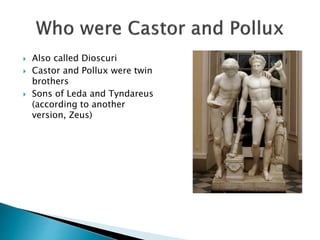 castor and pollux mythology