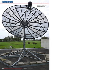 ■ CASTOR uses this dish
                                                                                                                         to receive the TV channels
                                                                                                                         from the Congo off of the
                                                                                                                         RASCOM satellite at 2E.




208 TELE-satellite International — The World‘s Largest Digital TV Trade Magazine — 02-03/2012 — www.TELE-satellite.com
 