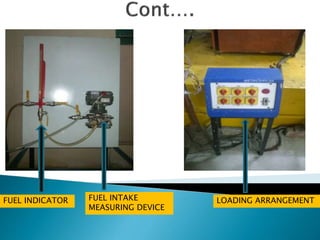 FUEL INDICATOR FUEL INTAKE
MEASURING DEVICE
LOADING ARRANGEMENT
 