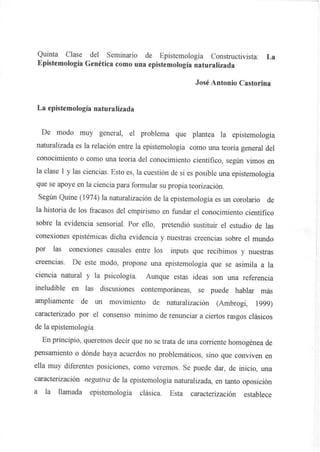 Castorina  epistemología naturalizada