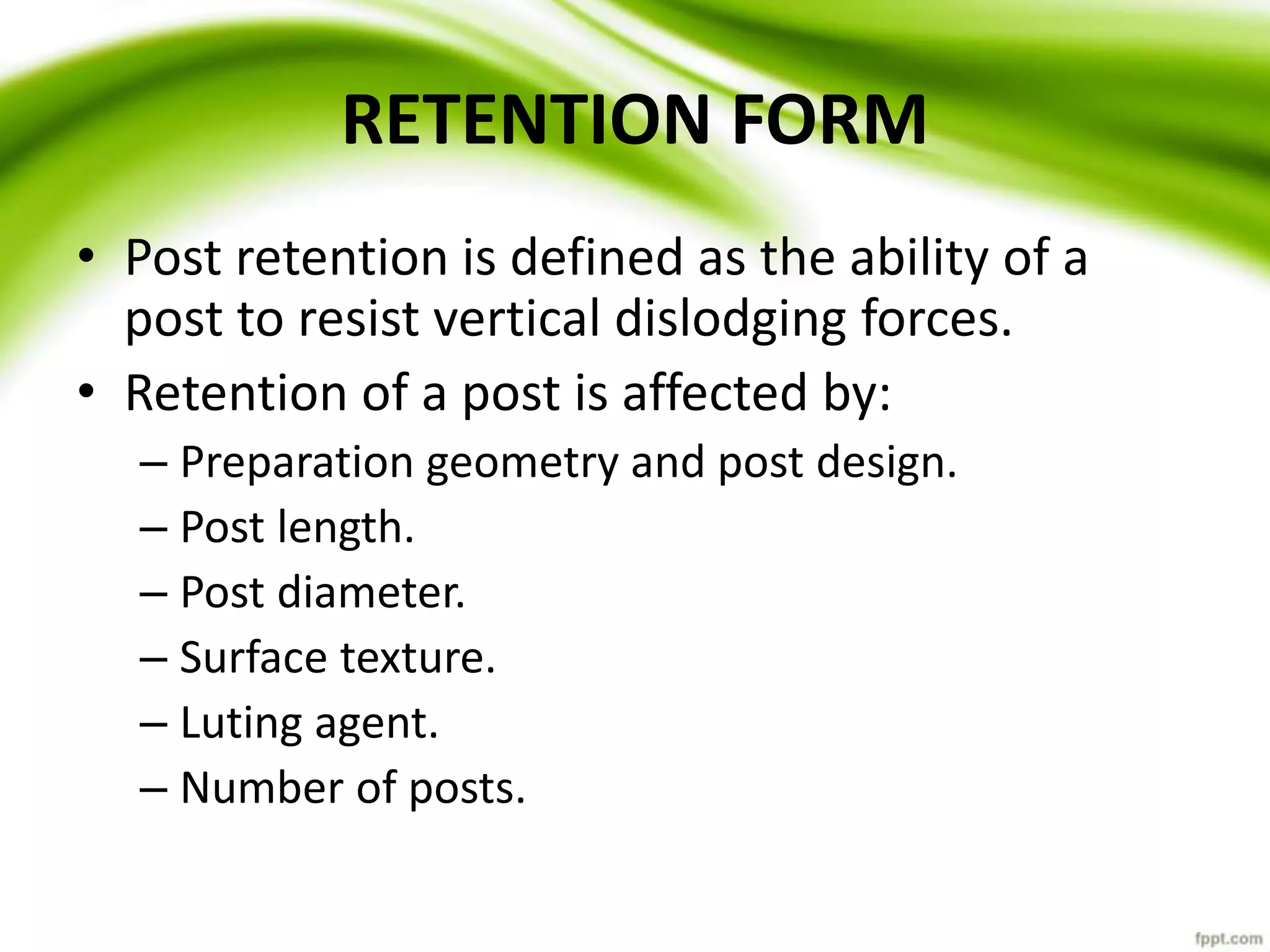 Custom made post & Core in endodontics | PPTX