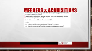 MERGERS & ACQUISITIONS
EXAMPLE
 