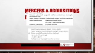 MERGERS & ACQUISITIONS
ANSWER
 