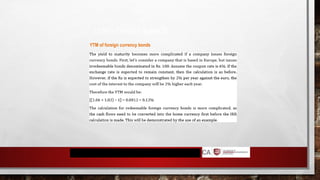 LONG-TERM FINANCE
YTM of foreign currency bonds
 