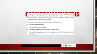 CONVERTIBLE SECURITIES
 