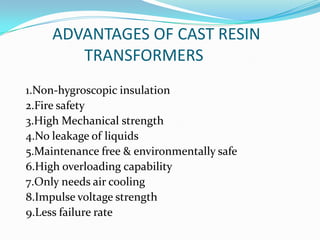 Cast resin transformer