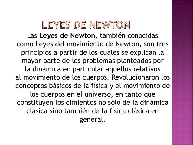 leyes de newton